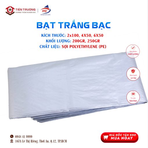 Bạt trắng bạc - Tiến Trường Group - Công Ty TNHH Thương Mại Vật Liệu Xây Dựng Tiến Trường