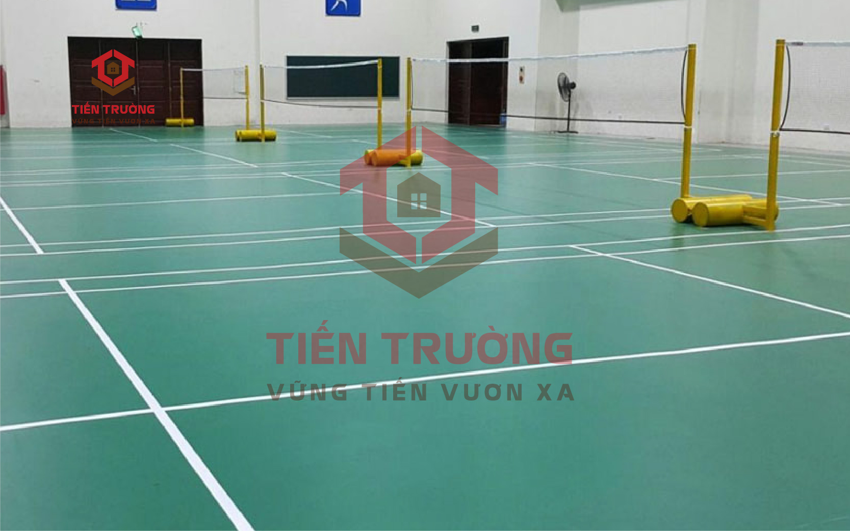 Thi công sân cầu lông - Tiến Trường Group - Công Ty TNHH Thương Mại Vật Liệu Xây Dựng Tiến Trường