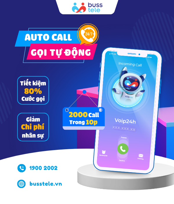 Giải pháp gọi tự động - Auto call - Dịch Vụ Viễn Thông VOIP24H - Công Ty TNHH Giải Pháp Kết Nối