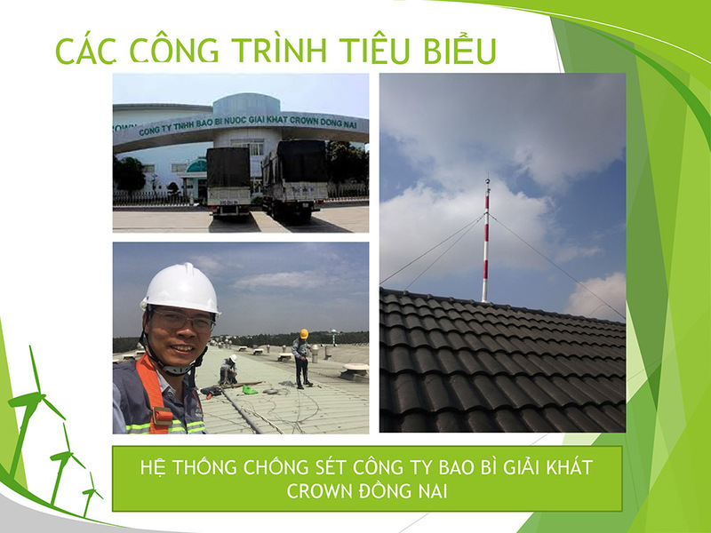 Hệ thống chống sét công ty bao bì giải khát Crown Đồng Nai - Thi Công Điện Công Nghiệp Cho Nhà Xưởng Ever Power - Công Ty TNHH Ever Power