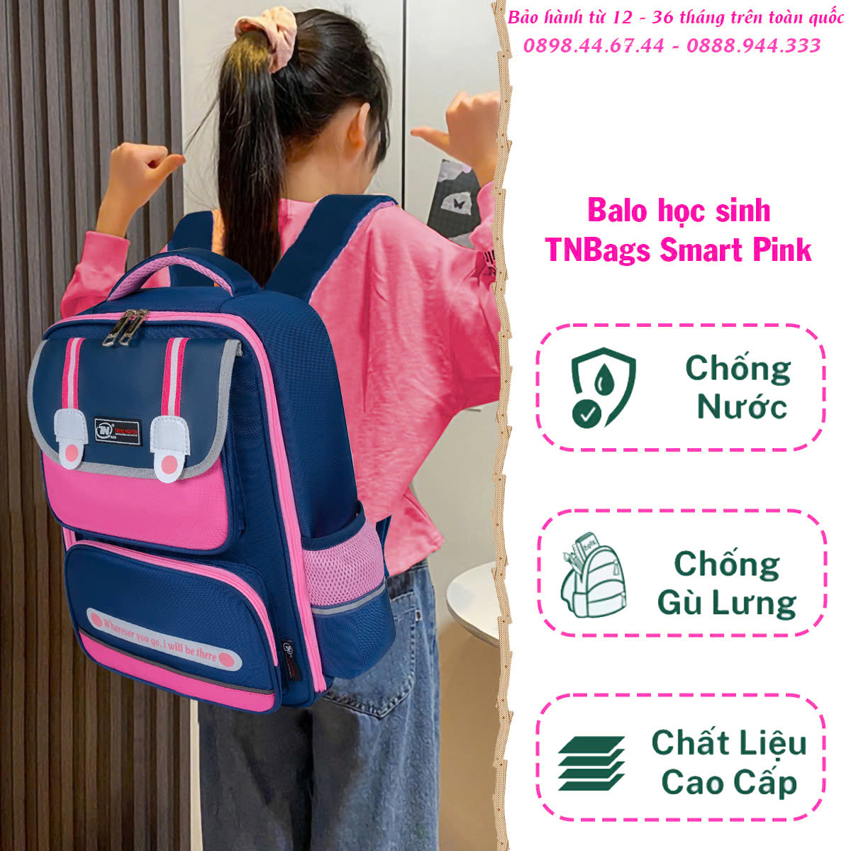 Balo học sinh TN Bags Pink - Balo Túi Xách Trung Nguyên - Công Ty TNHH Công Nghiệp May & Thời Trang Trung Nguyên