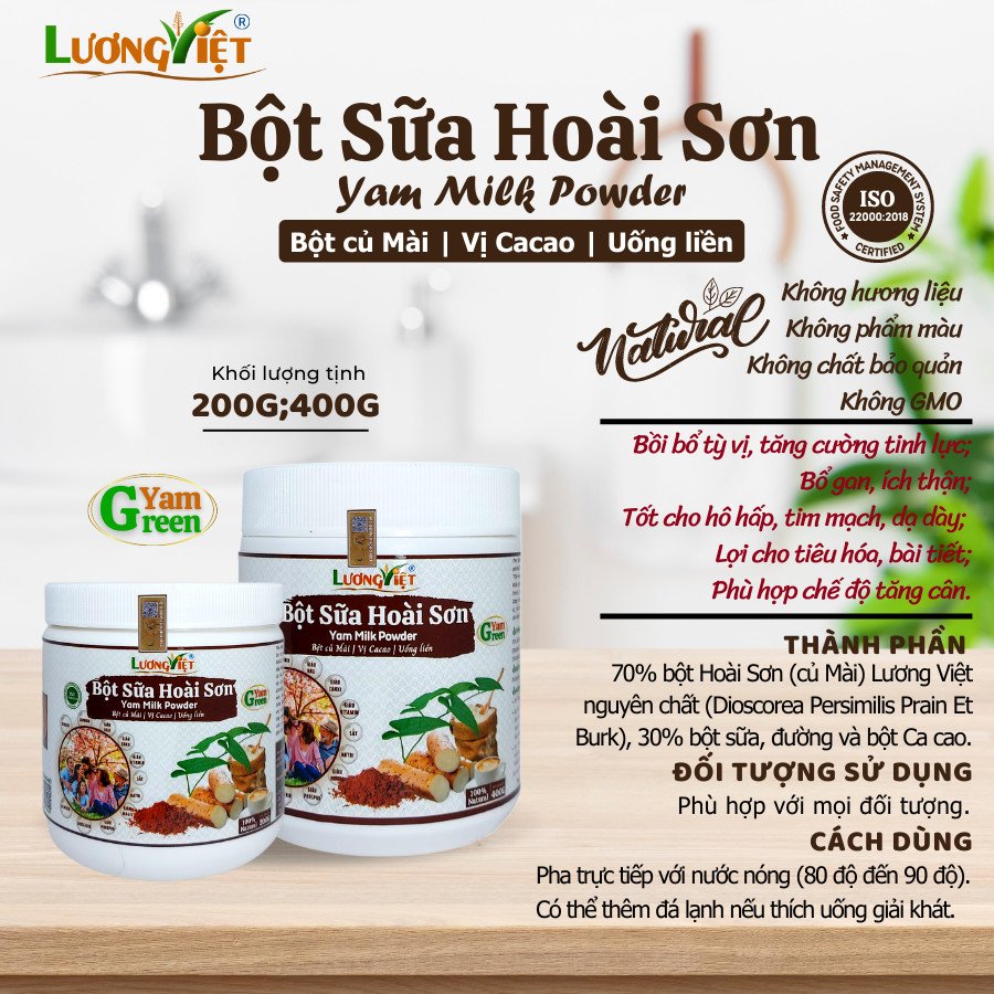 Bột Sữa Củ Mài (Hoài Sơn) - Vị Cacao 400Gram