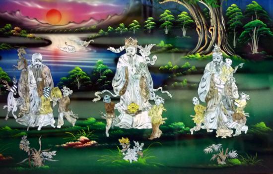Tranh sơn mài Phúc Lộc Thọ - Nội Thất Đăng Trọng - Công Ty TNHH SX & TM Nội Thất Đăng Trọng