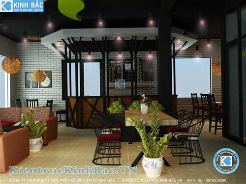 Thiết kế nội thất quán cafe - Thiết Kế Kiến Trúc Kinh Bắc - Công Ty CP Tư Vấn Thiết Kế Kiến Trúc Kinh Bắc