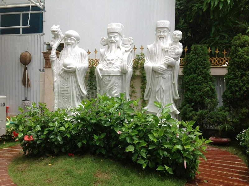 Khu vườn Phúc Lộc Thọ tại khu biệt thự Phú Mỹ Hưng - Điêu Khắc Đá Mỹ Nghệ Đà Nẵng - Công Ty Cổ Phần Đá Mỹ Nghệ Đà Nẵng