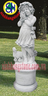 Tượng đá cô gái - Điêu Khắc Đá Mỹ Nghệ Đà Nẵng - Công Ty Cổ Phần Đá Mỹ Nghệ Đà Nẵng