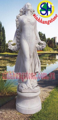 Tượng đá cô gái - Điêu Khắc Đá Mỹ Nghệ Đà Nẵng - Công Ty Cổ Phần Đá Mỹ Nghệ Đà Nẵng
