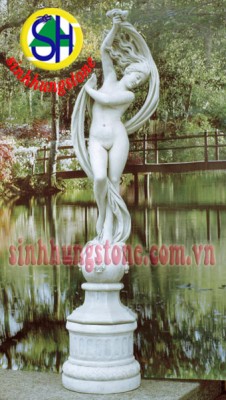 Tượng đá cô gái - Điêu Khắc Đá Mỹ Nghệ Đà Nẵng - Công Ty Cổ Phần Đá Mỹ Nghệ Đà Nẵng