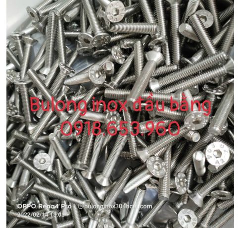 Bulong inox đầu bằng 201 - 304 - 316 - Máy Móc Cơ Khí Midatech - Công Ty TNHH Một Thành Viên Midatech