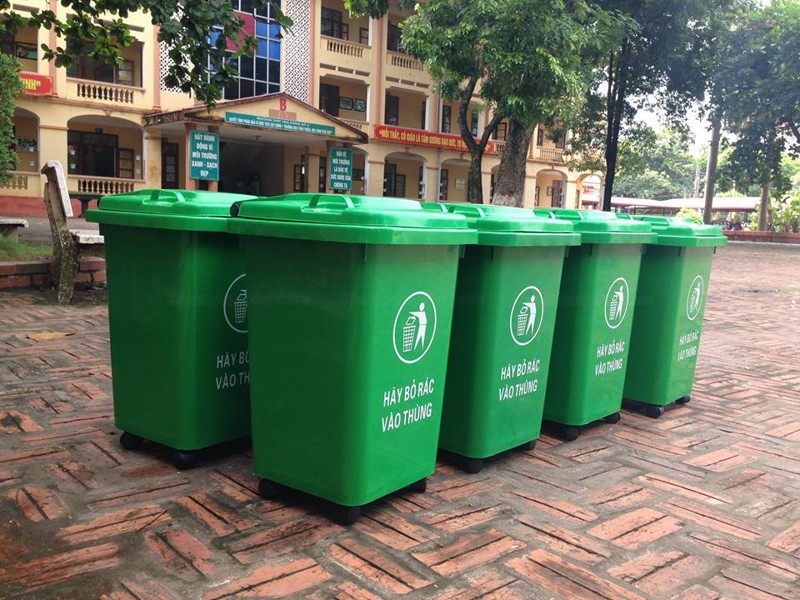 Thùng rác nhựa HDPE - Công Ty Dịch Vụ Vệ Sinh Công Nghiệp Miền Bắc