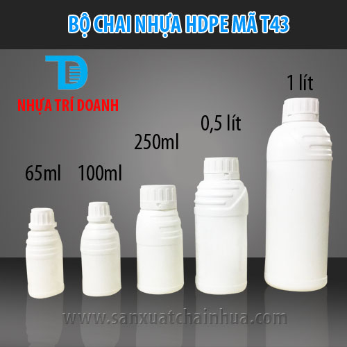 Bộ chai nhựa HDPE T34