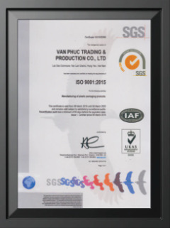 Chứng chỉ ISO 9001:2015 - Màng Nhà Kính Vạn Phúc - Công Ty TNHH Thương Mại Và Sản Xuất Vạn Phúc