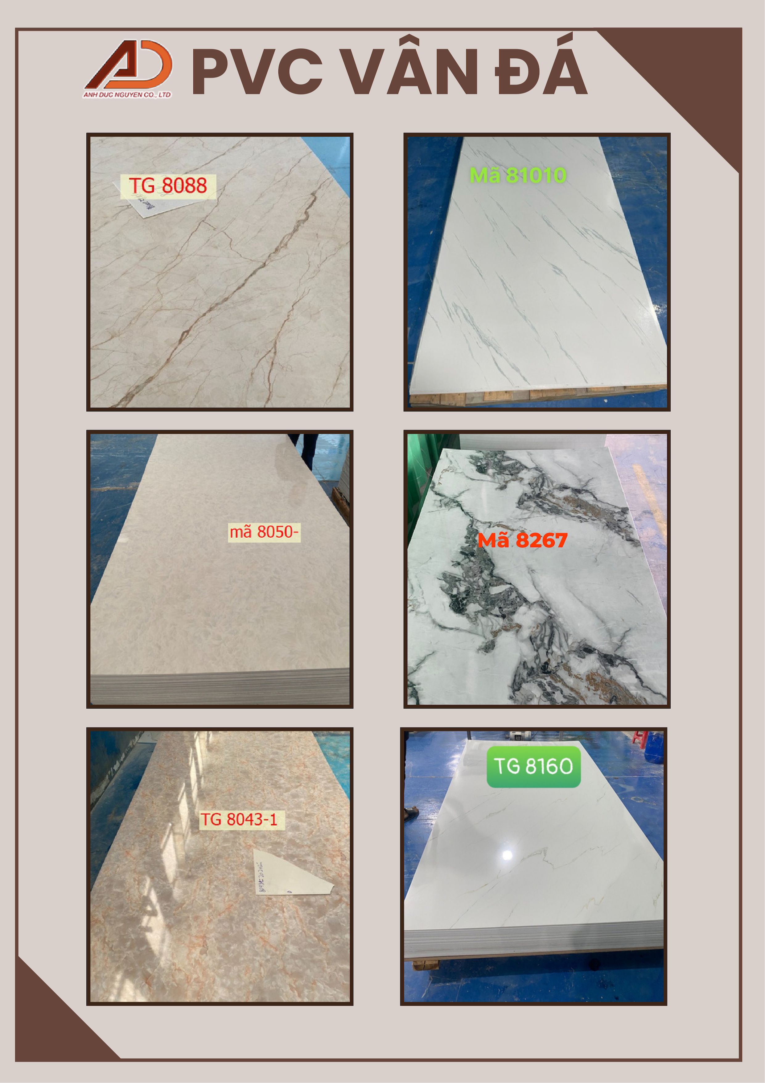 Tấm PVC vân đá