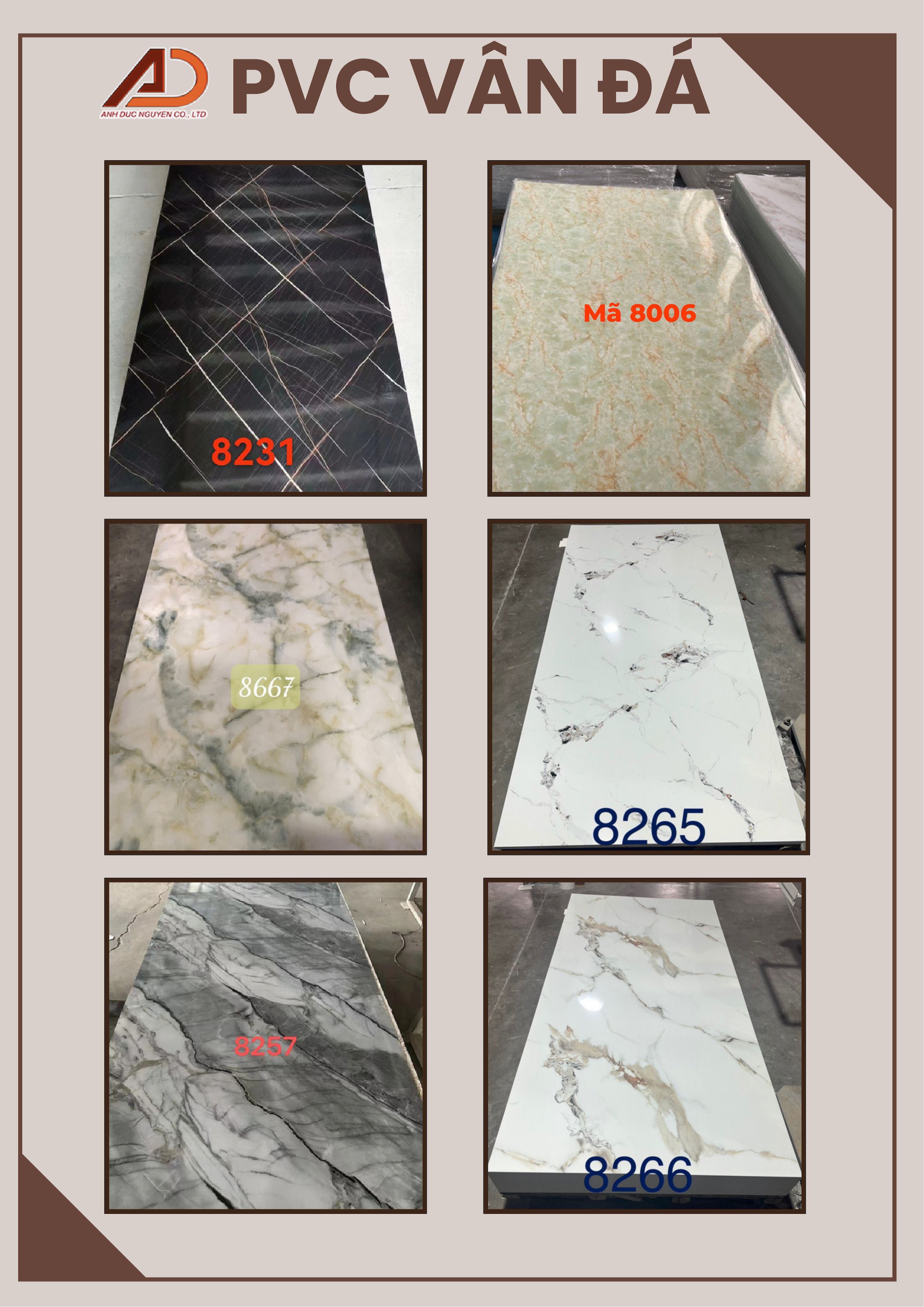 Tấm PVC vân đá