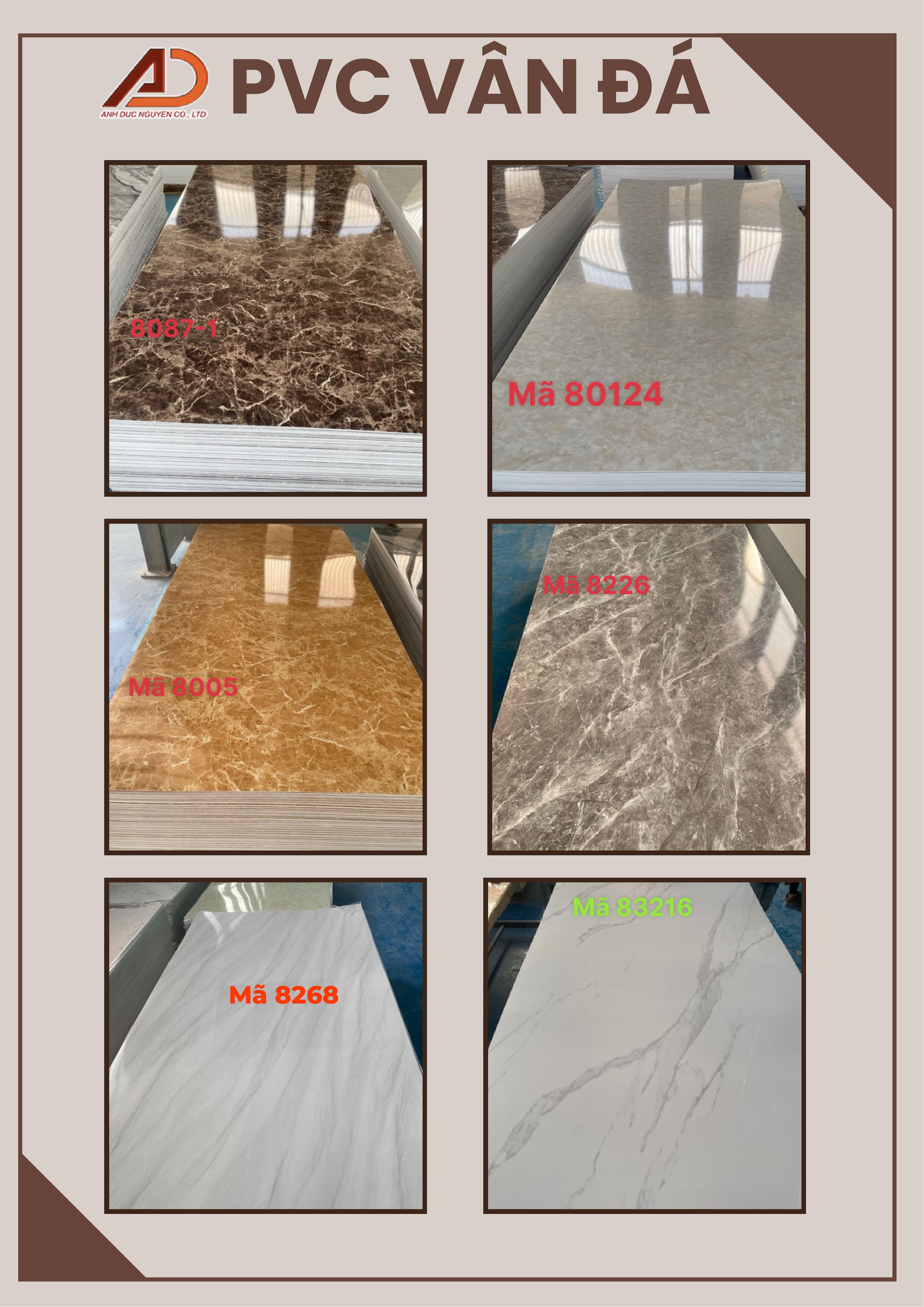 Tấm PVC vân đá