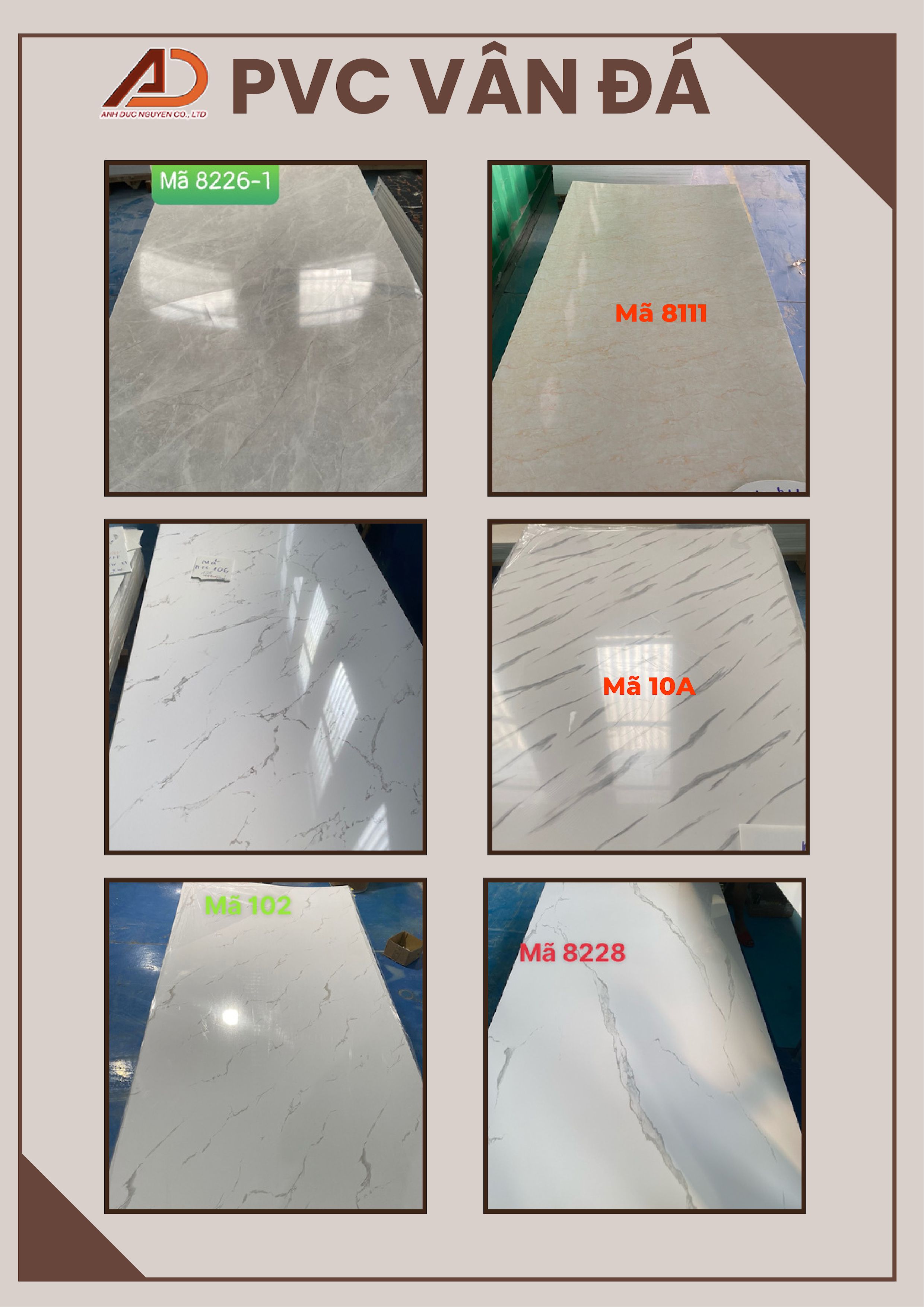 Tấm PVC vân đá