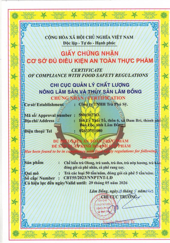 Chứng nhận an toàn thực phẩm