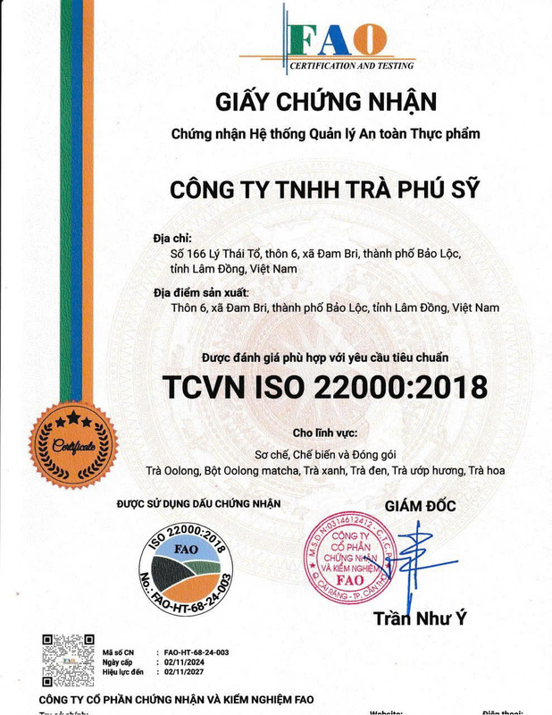 Chứng nhận TCVN ISO 22000:2018