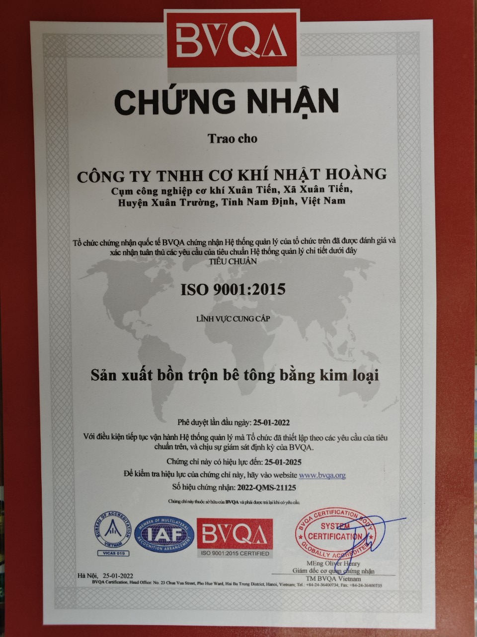 Chứng nhận