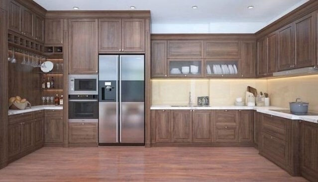 Tủ bếp tân cổ điển - Đồ Gỗ Nội Thất Gia Tuấn - Cơ Sở Hoàng Văn Tuấn