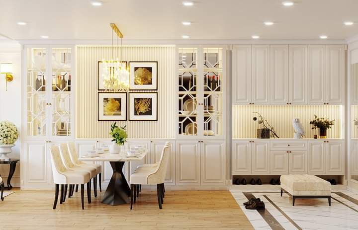 Tủ bếp tân cổ điển - Đồ Gỗ Nội Thất Gia Tuấn - Cơ Sở Hoàng Văn Tuấn