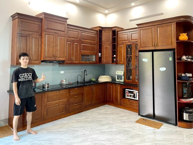 Tủ bếp tân cổ điển - Đồ Gỗ Nội Thất Gia Tuấn - Cơ Sở Hoàng Văn Tuấn