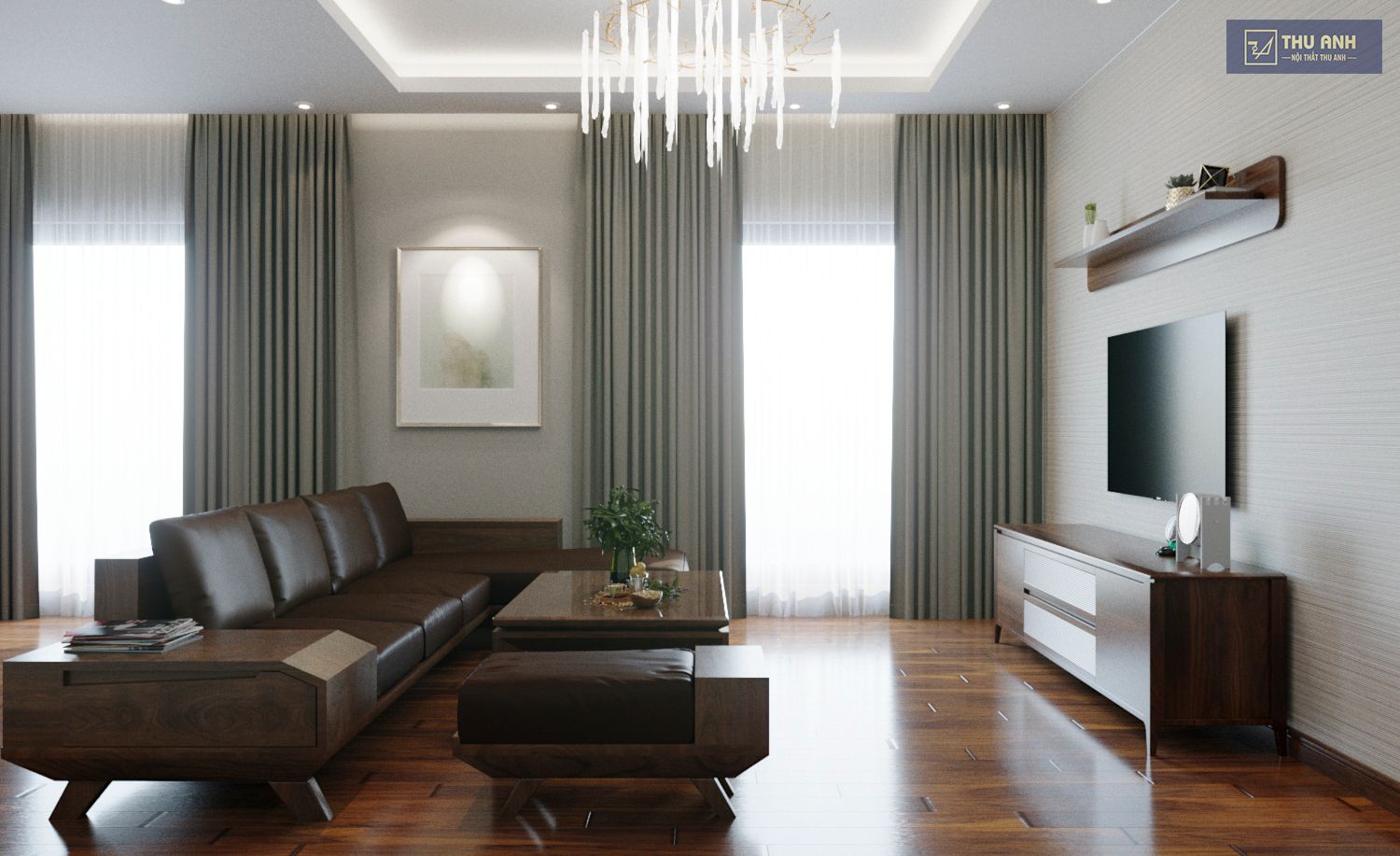 Thiết kế thi công nội thất phòng khách