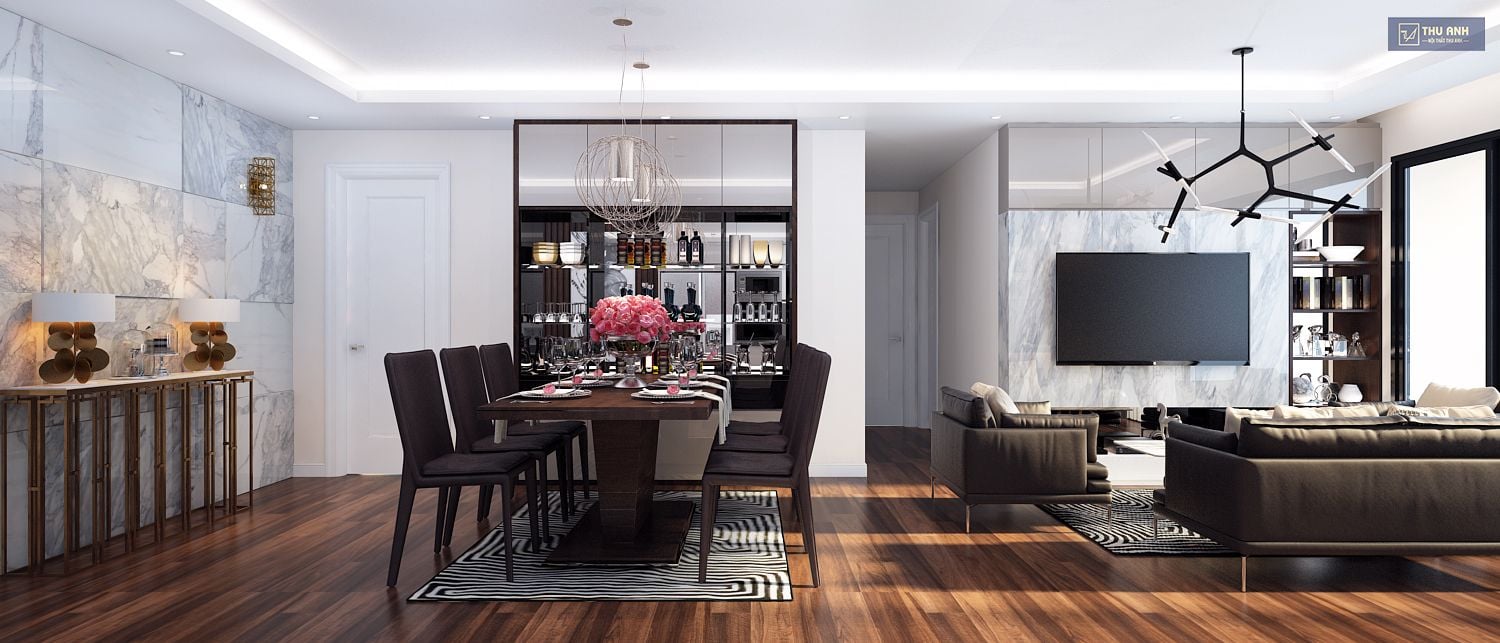 Thiết kế thi công nội thất phòng khách