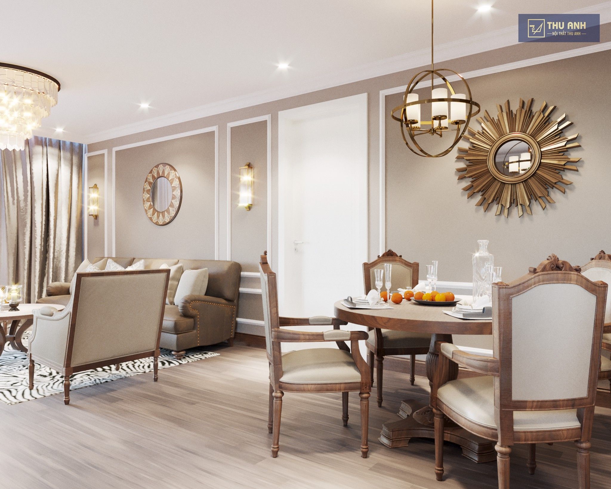 Thiết kế thi công nội thất phòng khách