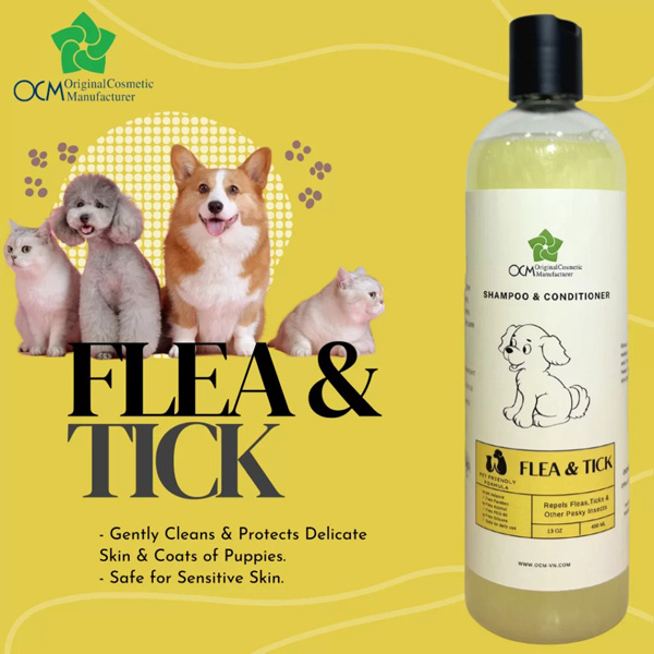 Shampoo for pet - Flea & tick - Gia Công Hóa Mỹ Phẩm OCM - Công Ty Cổ Phần OCM Việt Nam