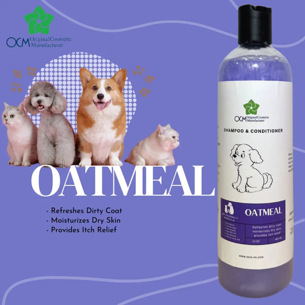 Shampoo for pet - Oatmeal - Gia Công Hóa Mỹ Phẩm OCM - Công Ty Cổ Phần OCM Việt Nam