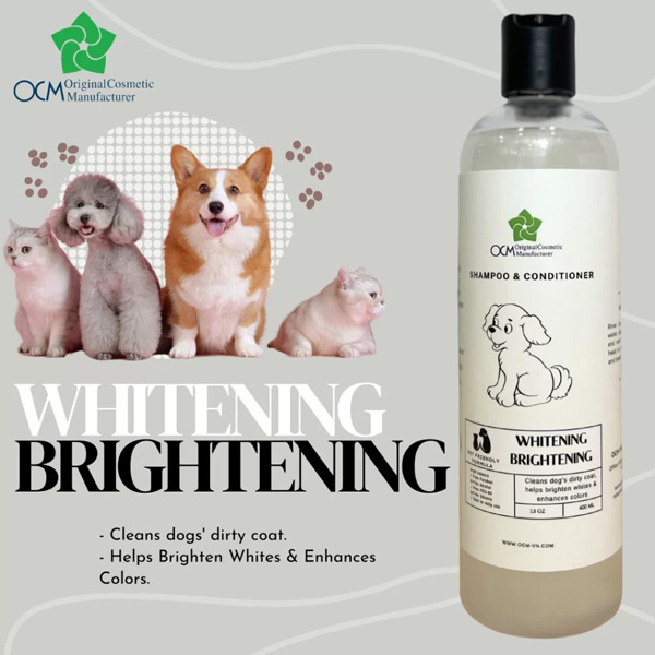 Shampoo for pet - Whitening brightening - Gia Công Hóa Mỹ Phẩm OCM - Công Ty Cổ Phần OCM Việt Nam