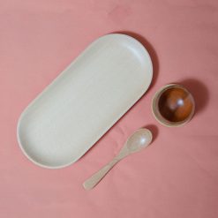 Dĩa gỗ hình ovan (22x10cm)