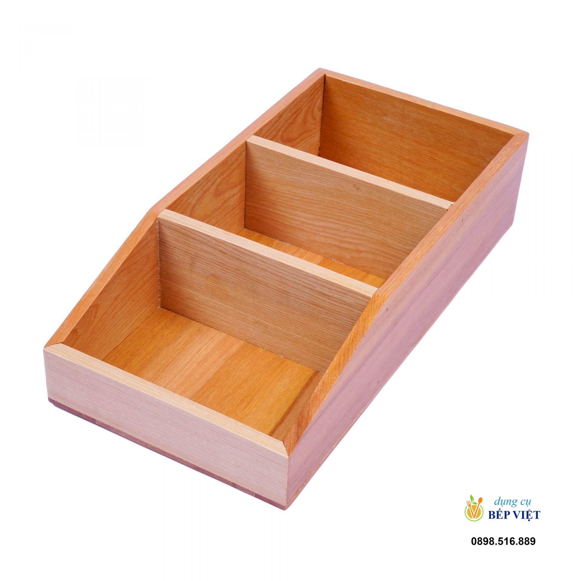 Khay đựng gia vị 3 ngăn (30x15x7cm)