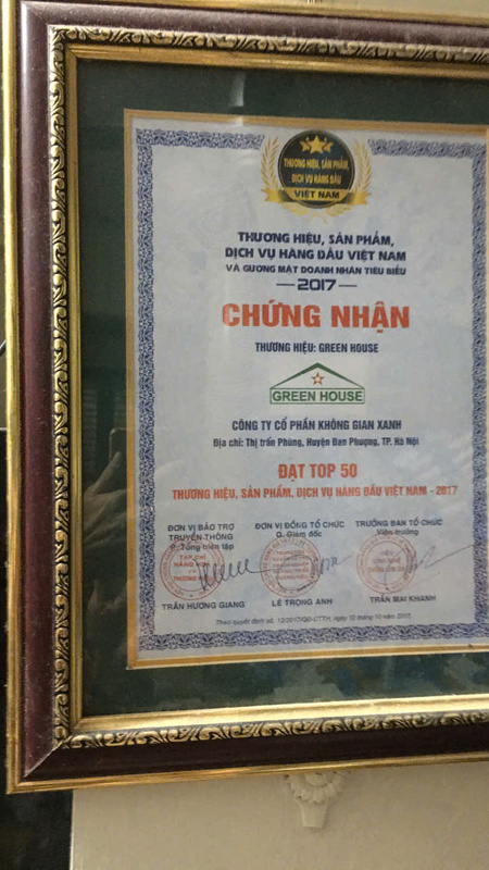 Chứng nhận top 50