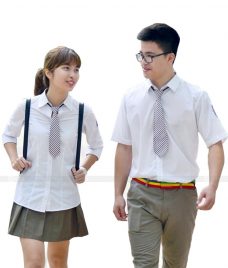 Đồng phục trắng có cà vạt