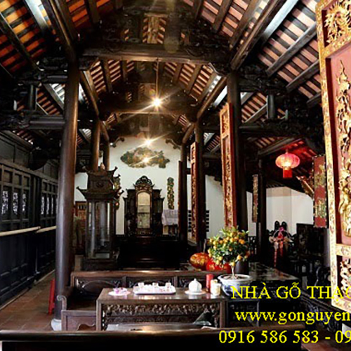 Nhà gỗ 3 gian cổ truyền - Thi Công Nhà Gỗ Nguyễn Tuân - Xưởng Đồ Gỗ Nguyễn Tuân