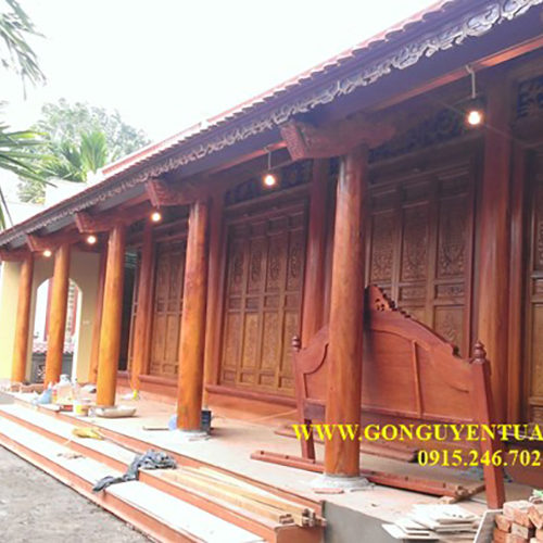 Nhà gỗ 5 gian thường tín - Thi Công Nhà Gỗ Nguyễn Tuân - Xưởng Đồ Gỗ Nguyễn Tuân