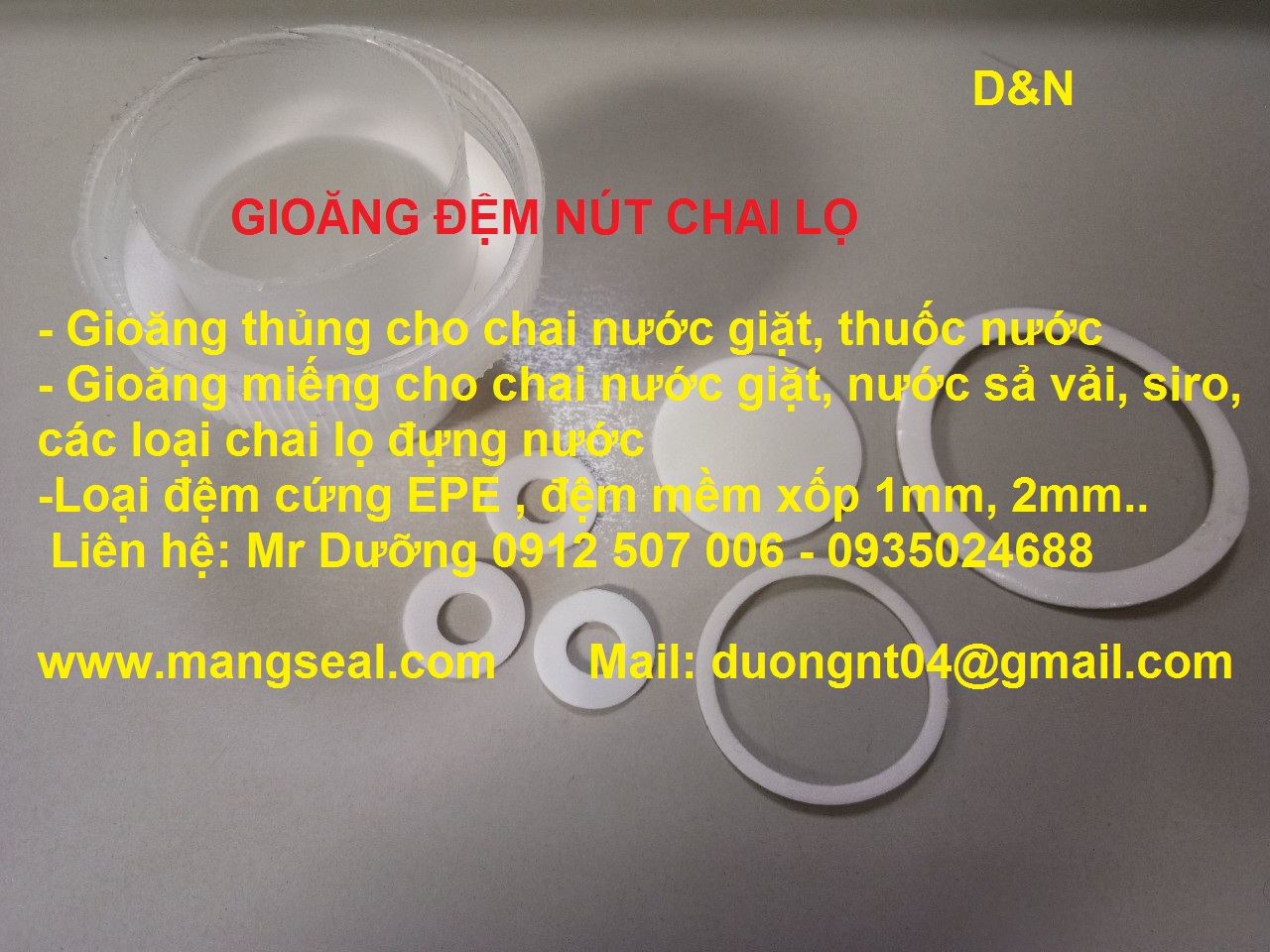 Gioăng đệm nắp chai nước giặt