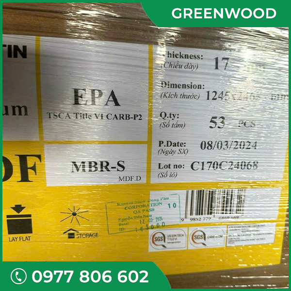 Ván MDF phủ Melamine - Ván Gỗ Xanh Việt Nam - Công Ty TNHH Cung ứng Ván Gỗ Xanh Việt Nam