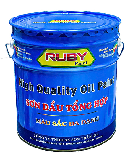 Sơn dầu tổng hợp Ruby 20kg - Sơn Dầu, Sơn Mạ Kẽm An Tín Dũng - Công Ty TNHH Thương Mại Dịch Vụ Sản Xuất An Tín Dũng