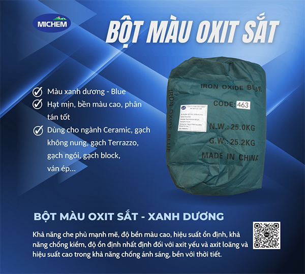 Bột màu Oxit sắt - màu xanh dương