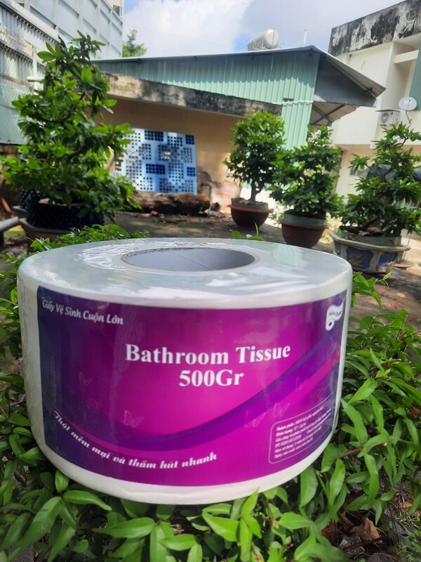 Giấy vệ sinh cuộn lớn 500gr - Giấy Hoàng Phương - Công Ty TNHH Đầu Tư  Phát Triển Giấy Hoàng Phương