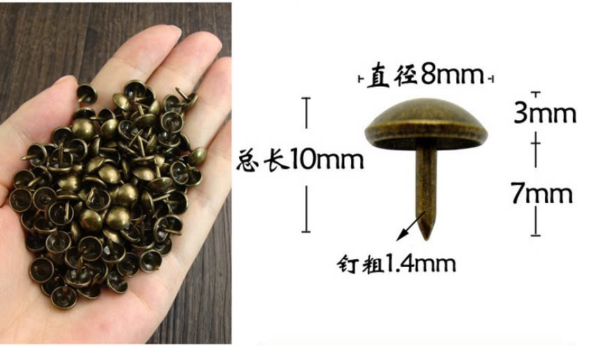 Đinh dù 8x10 màu đồng cổ - Phụ Kiện Nội Thất  Sacom - Công Ty TNHH Thương Mại Dịch Vụ Quốc Tế Sacom