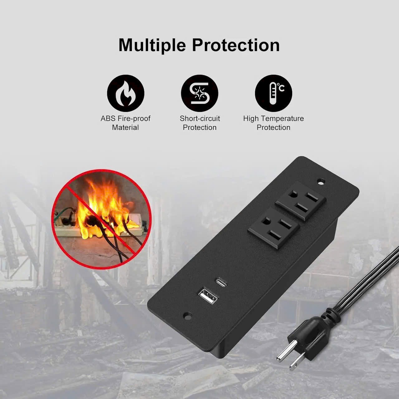 Ổ cắm điện USB (SC019) - Phụ Kiện Nội Thất  Sacom - Công Ty TNHH Thương Mại Dịch Vụ Quốc Tế Sacom