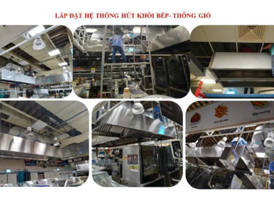 Thiết kế, thi công, lắp đặt, hệ thống hút khói bếp - Thiết Bị Cơ Khí Môi Trường Thiên Phong - Công Ty TNHH Thương Mại Và Kỹ Thuật Thiên Phong