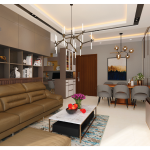 Thiết kế nội thất phòng khách - Công Ty CP Kiến Trúc Xây Dựng Trang Trí Nội Thất Hưng Khang