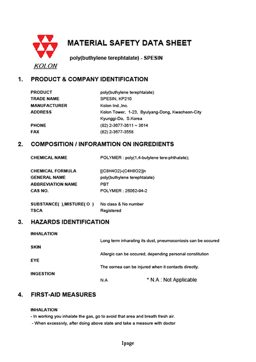 MSDS trang 1 - Lông Mi Pure Group - Công Ty TNHH Sản Xuất Và Thương Mại Pure Group