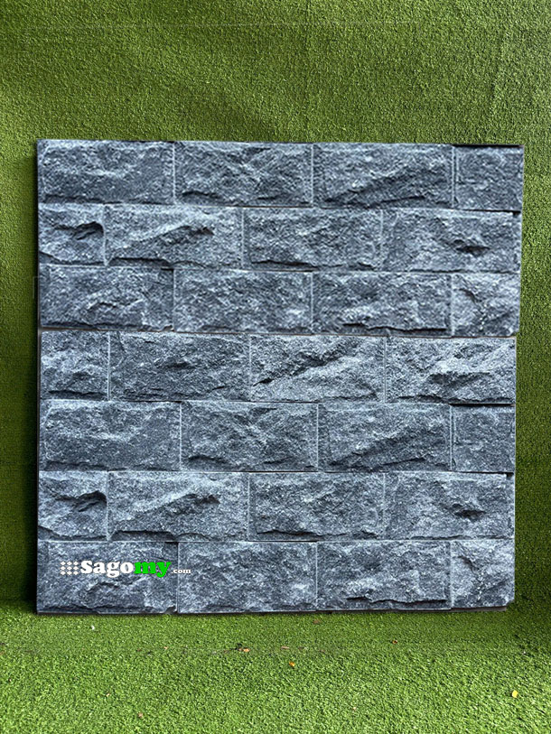 Đá bọc đen 10x20cm ánh kim ốp tường