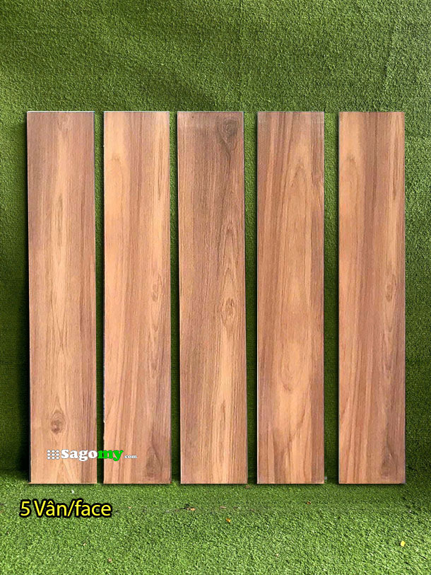 Gạch 20x120cm giả gỗ màu vàng dậm mờ TNSG2012004